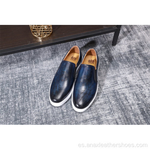 Zapatos casuales de la zapatilla de deporte de los hombres de cuero del nuevo estilo